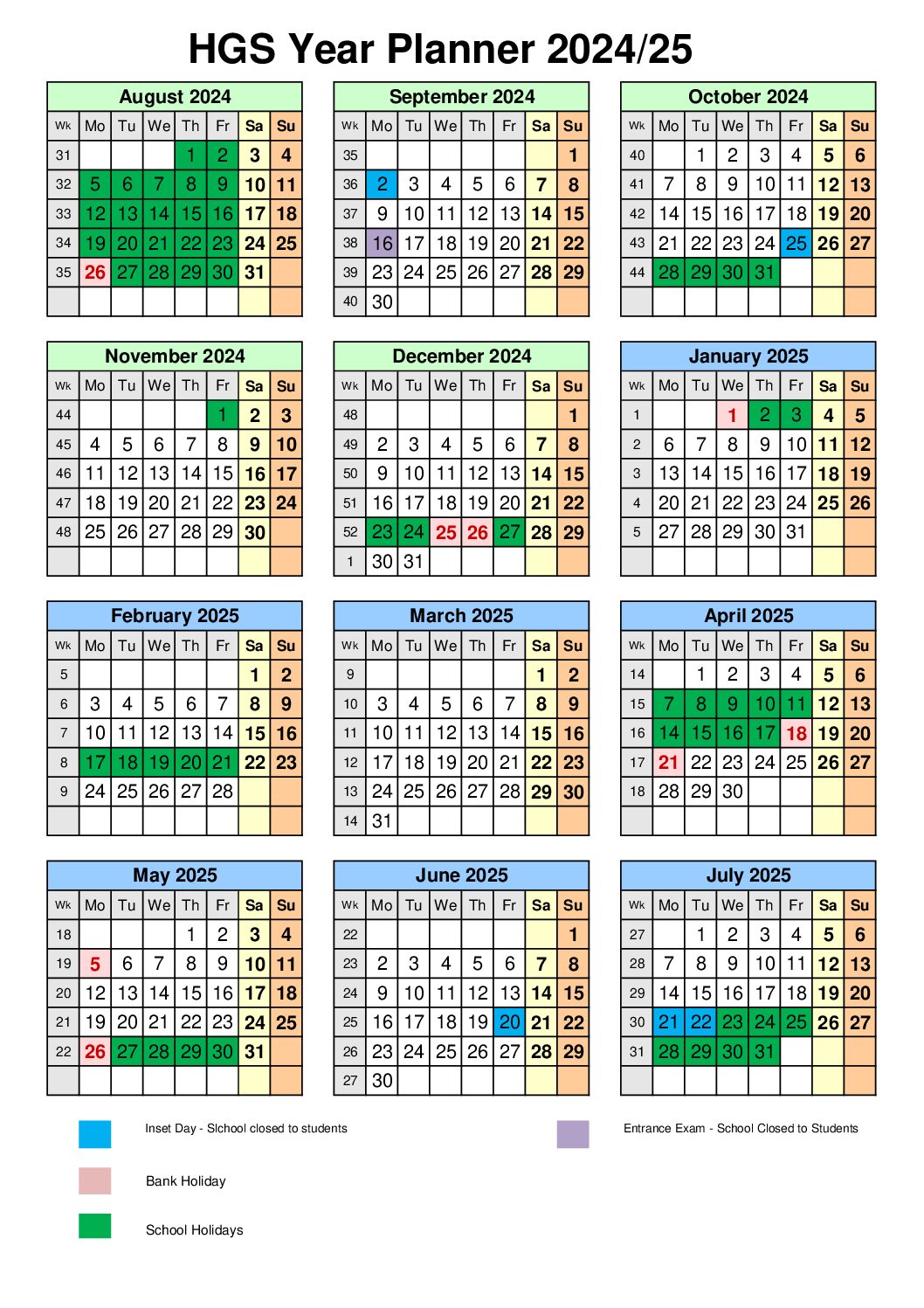 2025 School Calendar Uk Denni Neille